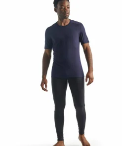 Icebreaker Men's 200 Oasis Short Sleeve Crewe Midnight Navy