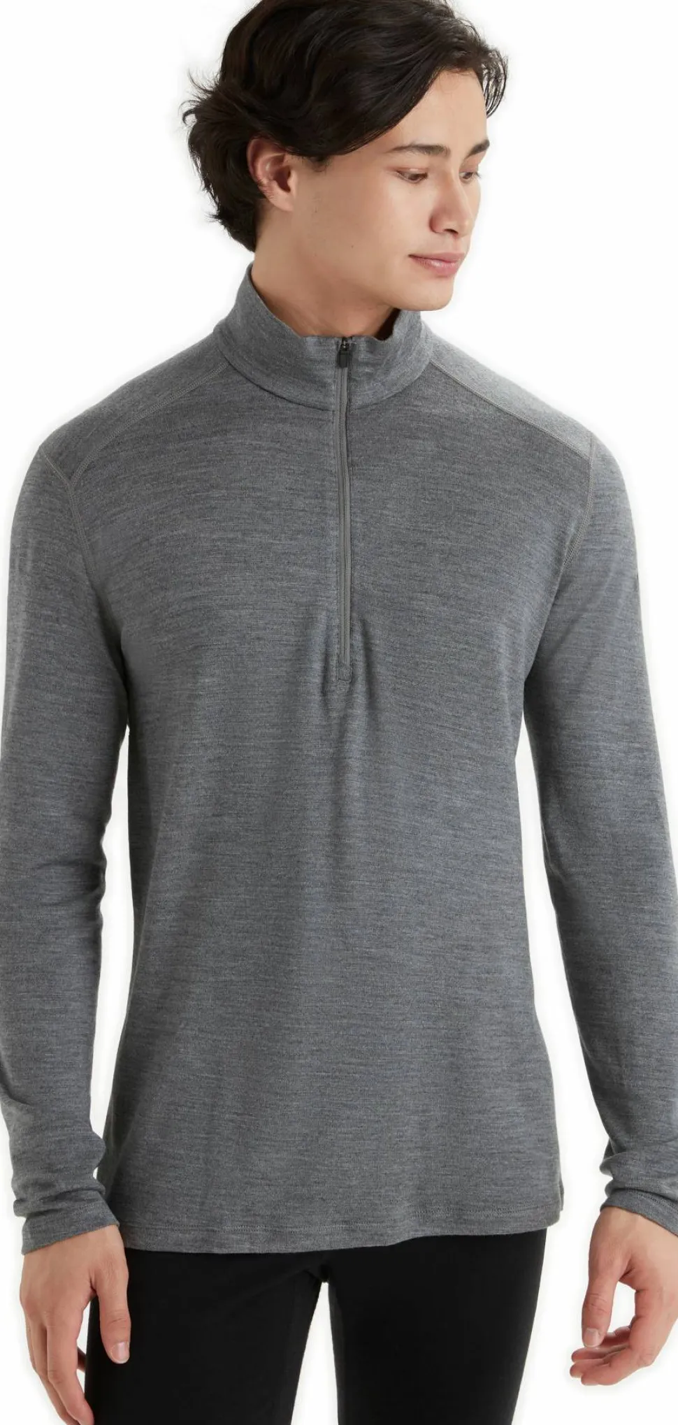 Icebreaker Men's 260 Tech Longsleeve Half Zip Gritstone Heather
