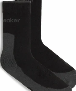 Icebreaker Men's Hike+ Light Crew Black/obsidian