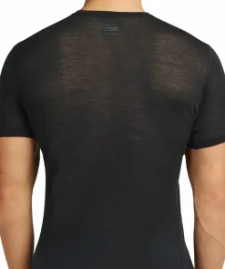 Icebreaker Men's Merino 75 Cool-Lite Featherlight Shortsleeve Crewe Black New
