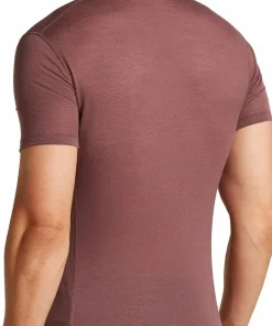 Icebreaker Men's Merino 75 Cool-Lite Featherlight Shortsleeve Crewe Carob Hot