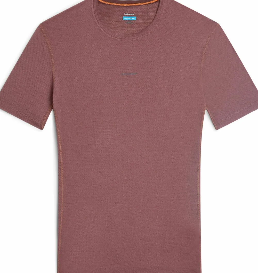 Icebreaker Men's Merino 75 Cool-Lite Featherlight Shortsleeve Crewe Carob Hot