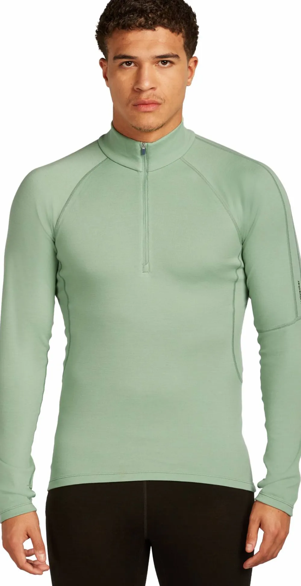 Icebreaker Men's Merino 300 MerinoFine Polar Long Sleeve Half Zip Seaglass Sale