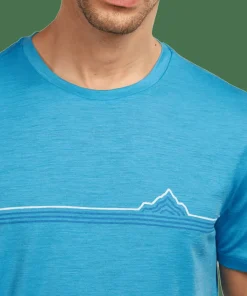 Icebreaker Men's Merino 150 Tech Lite Ss Tee Range Stripes Arctic Best