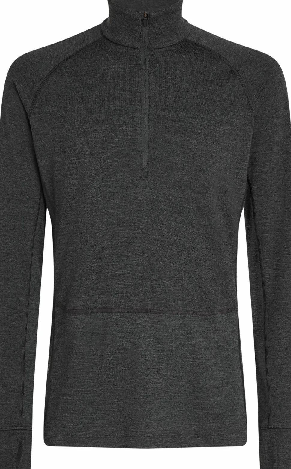 Icebreaker Men's Merino 260 ZoneKnit Long Sleeve Half Zip Jet Hthr