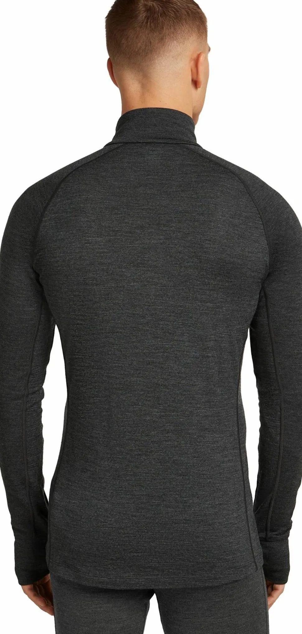 Icebreaker Men's Merino 260 ZoneKnit Long Sleeve Half Zip Jet Hthr