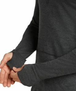 Icebreaker Men's Merino 260 ZoneKnit Long Sleeve Half Zip Jet Hthr