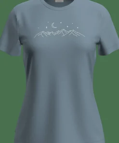 Icebreaker Women Merino 150 Tech Lite Ss Tee Sparkling Stars Flint Blue