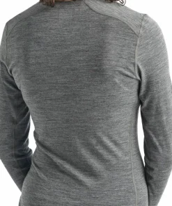 Icebreaker Women's 200 Oasis Long Sleeve Crewe Gritstone Heather