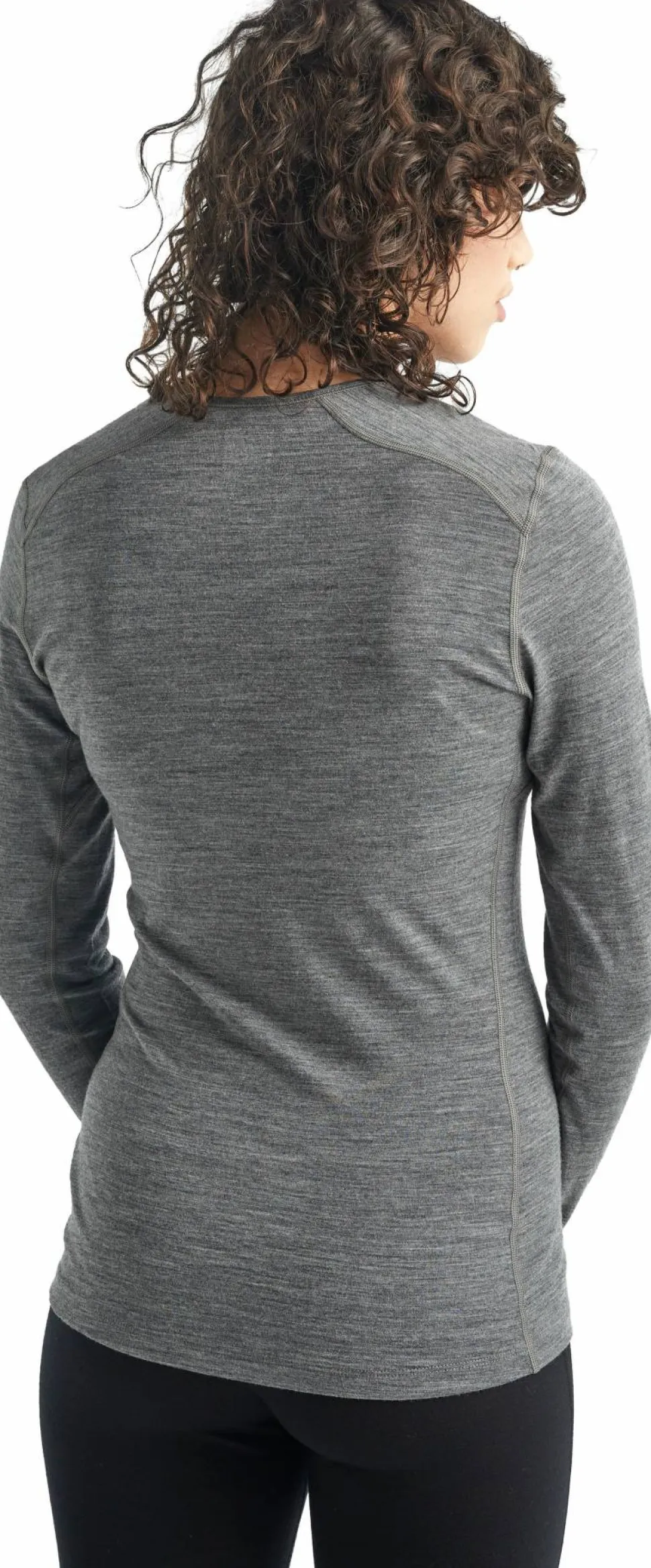 Icebreaker Women's 200 Oasis Long Sleeve Crewe Gritstone Heather
