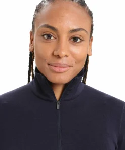 Icebreaker Women's 260 Tech Longsleeve Half Zip Midnight Navy Best