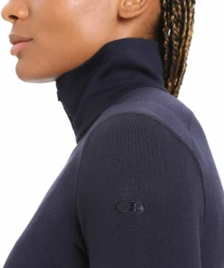 Icebreaker Women's 260 Tech Longsleeve Half Zip Midnight Navy Best