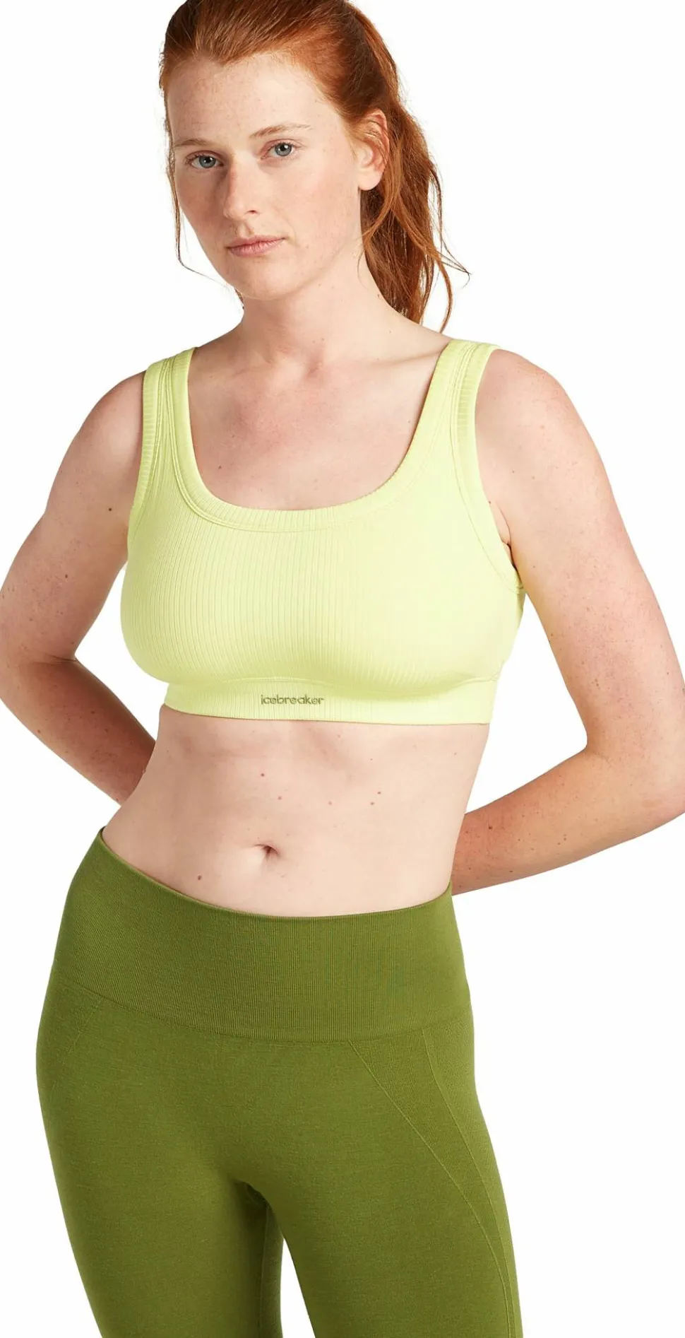 Icebreaker Women's Merino Rib Lotus Bra Citrine