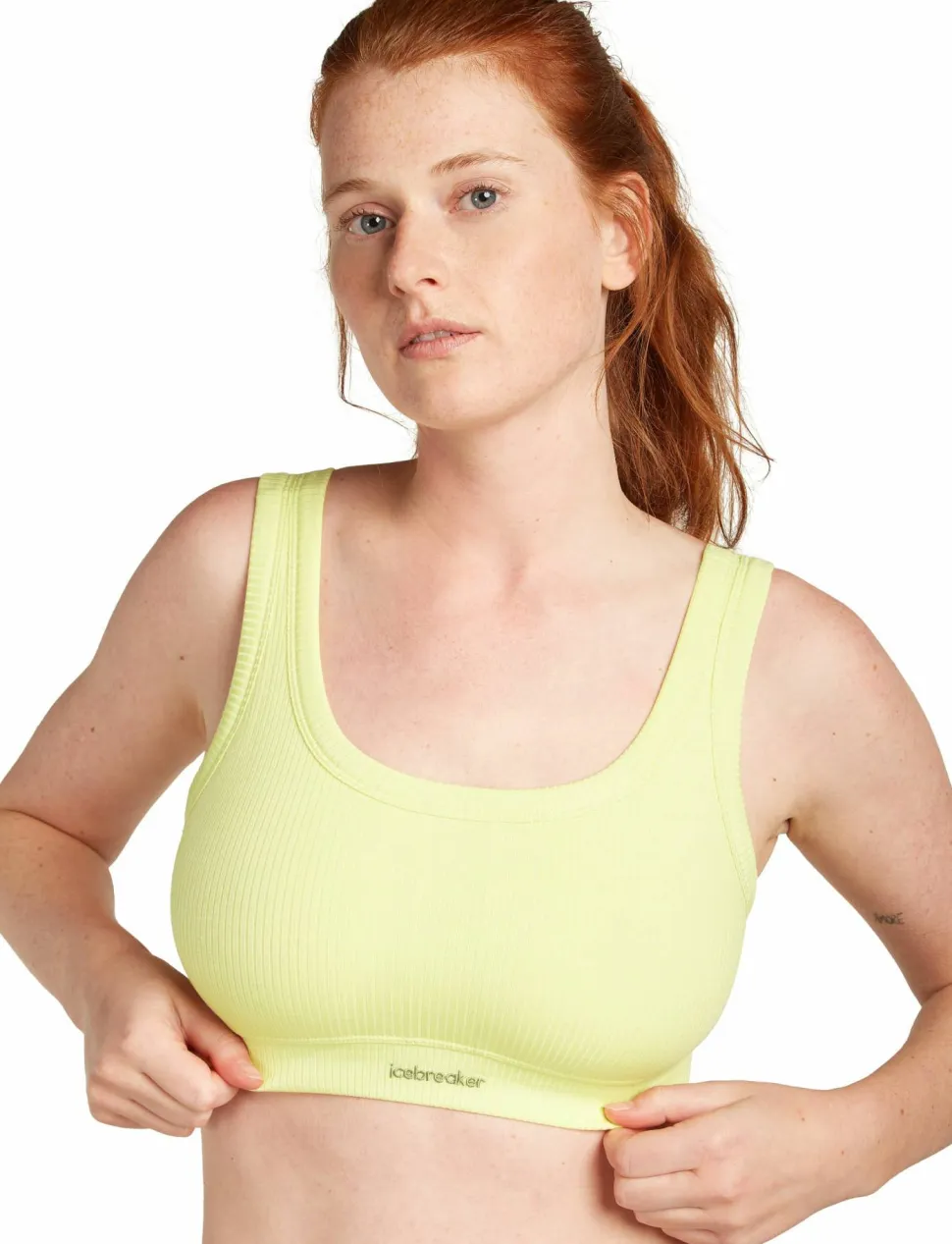 Icebreaker Women's Merino Rib Lotus Bra Citrine