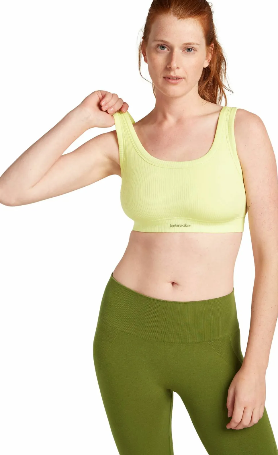 Icebreaker Women's Merino Rib Lotus Bra Citrine