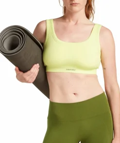 Icebreaker Women's Merino Rib Lotus Bra Citrine