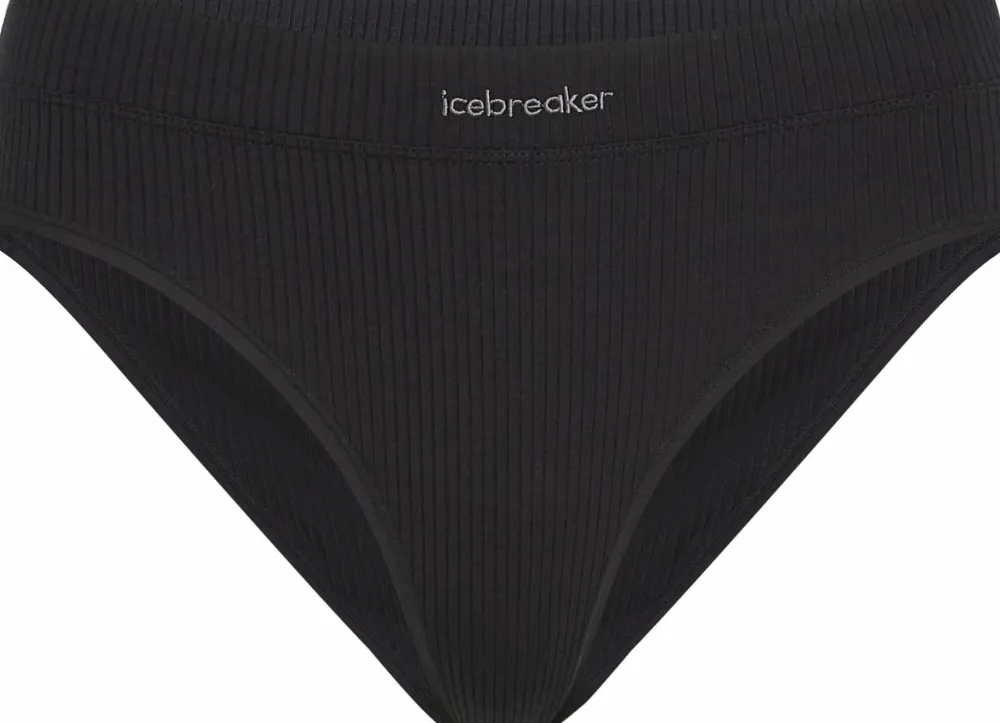 Icebreaker Women's Merino Rib Lotus Hipster Black Online