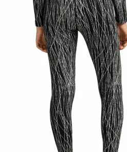 Icebreaker Women's Merino 260 Tech Vertex High Rise Leggings Delta Lines AOP Black/Snow Online