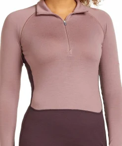 Icebreaker Women's Merino 260 ZoneKnit Long Sleeve Half Zip Java/Summit Online