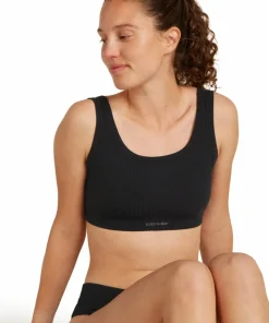 Icebreaker Women's Merino Rib Lotus Bra Black