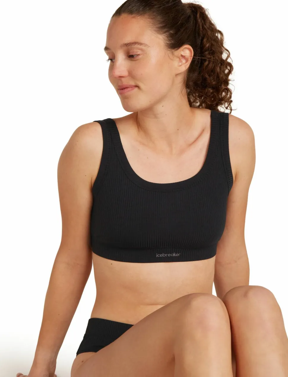 Icebreaker Women's Merino Rib Lotus Bra Black