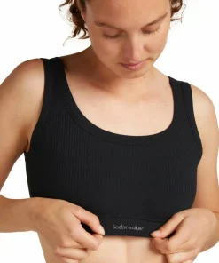 Icebreaker Women's Merino Rib Lotus Bra Black