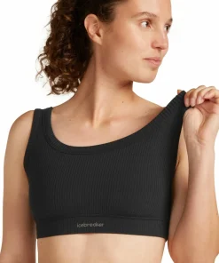Icebreaker Women's Merino Rib Lotus Bra Black