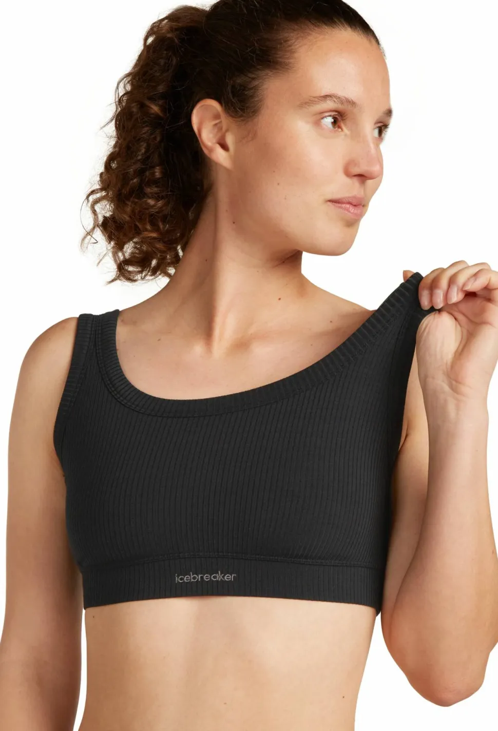 Icebreaker Women's Merino Rib Lotus Bra Black