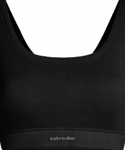 Icebreaker Women's Merino Rib Lotus Bra Black