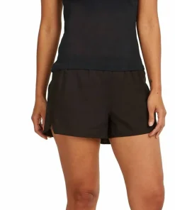 Icebreaker Women's Merino 75 Cool-Lite Featherlight Shortsleeve Crewe Black Discount