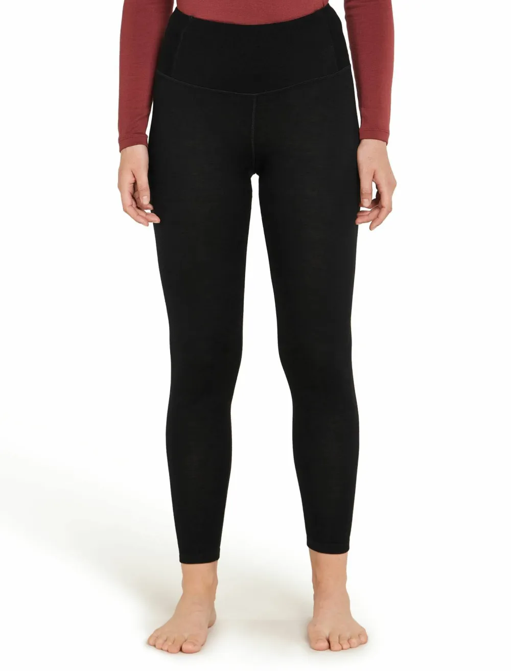 Icebreaker Women's Merino 260 Tech High Rise Leggings Black New