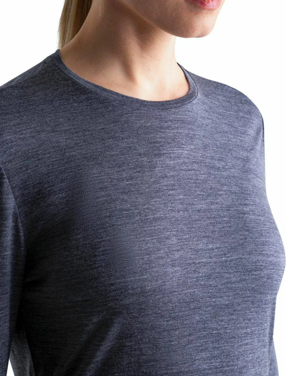 Icebreaker Women's Merino 125 Cool-Lite Sphere III Long Sleeve Tee Midnight Navy Heather Midnight Navy Hthr