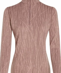 Discount Women's Merino 260 Tech Vertex Long Sleeve Half Zip Delta Lines AOP Underställ Dam
