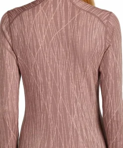 Discount Women's Merino 260 Tech Vertex Long Sleeve Half Zip Delta Lines AOP Underställ Dam
