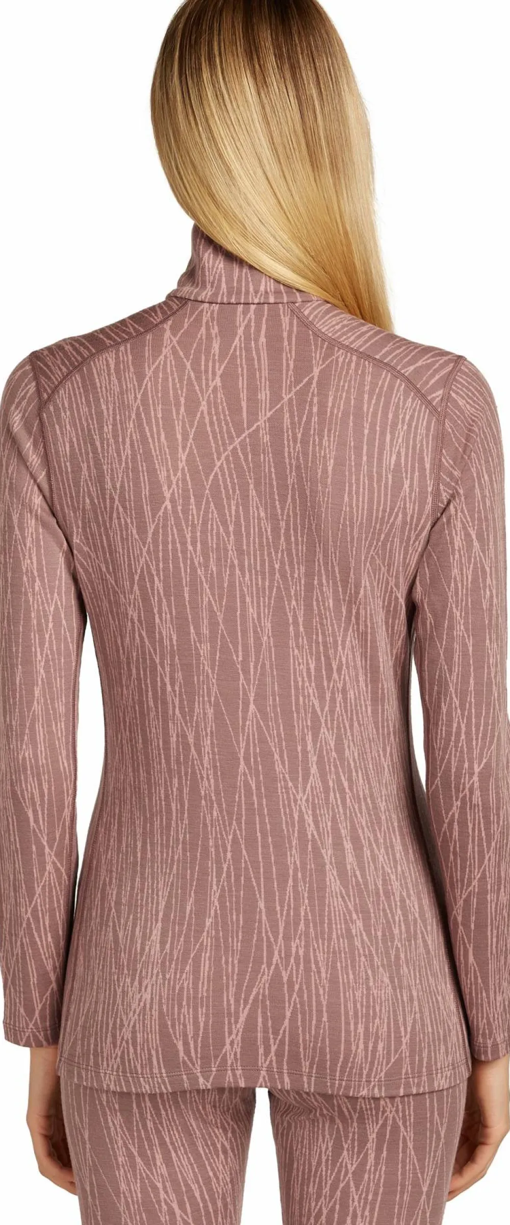 Discount Women's Merino 260 Tech Vertex Long Sleeve Half Zip Delta Lines AOP Underställ Dam
