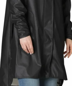 Ilse Jacobsen Women's Raincoat Detachable Hood Black