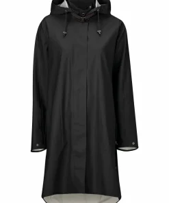 Ilse Jacobsen Women's Raincoat Detachable Hood Black