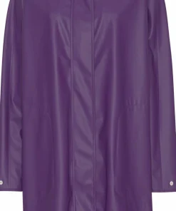 Ilse Jacobsen Women's Raincoat Detachable Hood Purple Rain Best