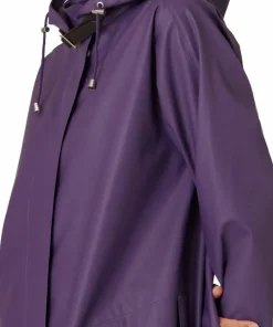 Ilse Jacobsen Women's Raincoat Detachable Hood Purple Rain Best