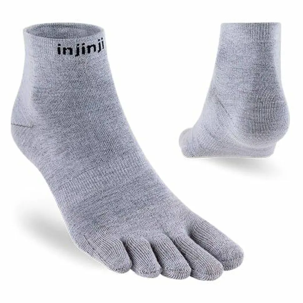 Injinji Men's Liner Mini-Crew Heather Gray