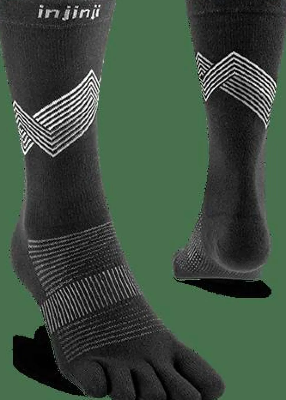 Injinji Run Lightweight Crew Black