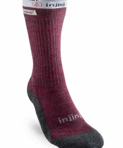 Injinji Women's Liner + Hiker Crew Maroon Maroon/Heather Gray Online