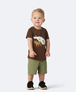 Isbjörn of Sweden Kids’ Fox All Mountain Shorts Moss Hot