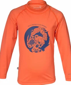 Isbjörn of Sweden Kids' Sealion Sun Sweater Papaya Best