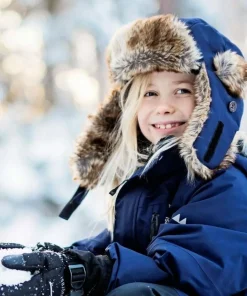 Isbjörn of Sweden Kids' Squirrel Winter Cap Navy Hot