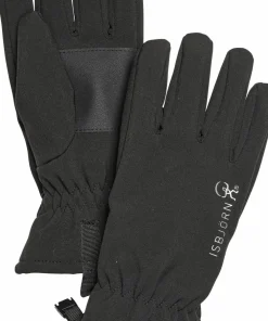 Isbjörn of Sweden Kids' Trail Softshell Finger Glove Black Clearance