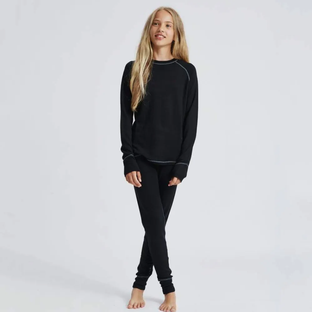 Isbjörn of Sweden Teens' Husky Longjohn Baselayer Black Online