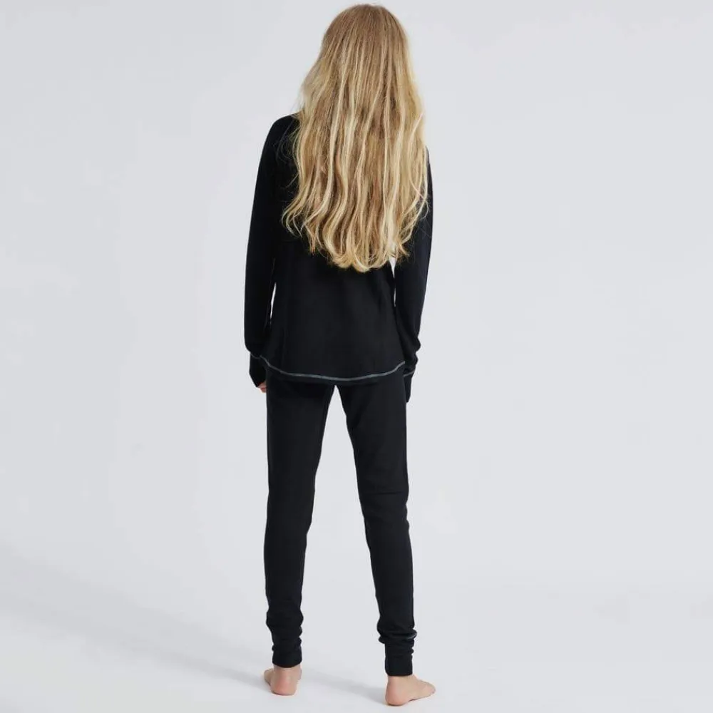 Isbjörn of Sweden Teens' Husky Longjohn Baselayer Black Online