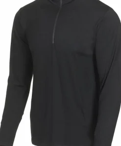 Ivanhoe Men's Underwool Sonny Half Zip Black Sale