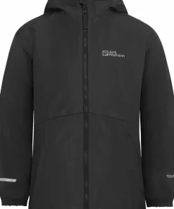 Jack Wolfskin Kids' Iceland 3-in-1 Jacket Black New
